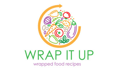 wrap it up wrapped food recipes logo Healthy Organic eco vegetarian food Logo design vector template.
Ecology fresh from farm vegetables Logotype concept icon.
